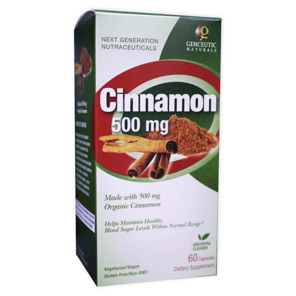 Nature's Answer Organic Cinnamon 500mg Vegan Capsules For Healthy Blood Sugar, Pack of 60's