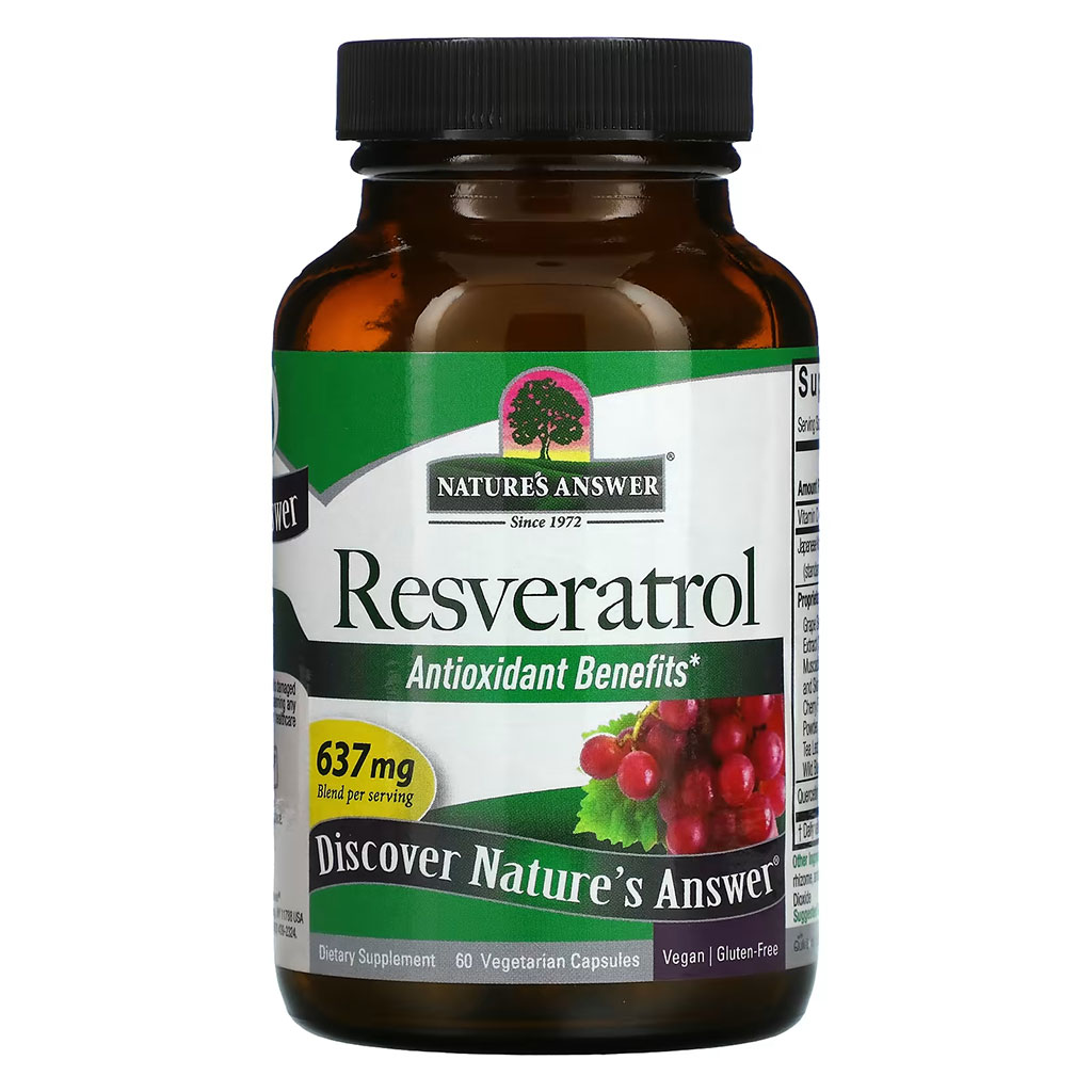 Nature's Answer Resveratrol 637 mg Vegetarian Capsules 60's