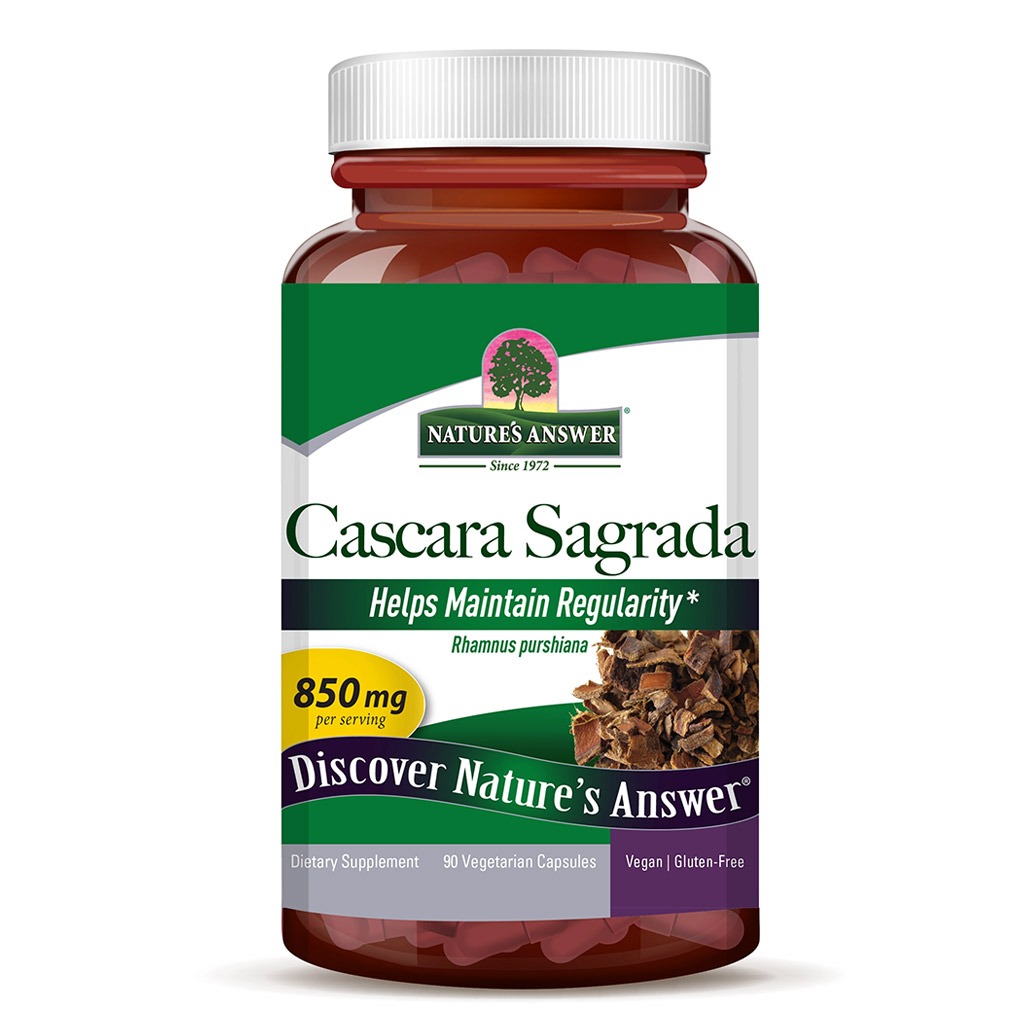 Nature's Answer Cascara Sagrada Bark 850 mg Vegetarian Capsules 90's