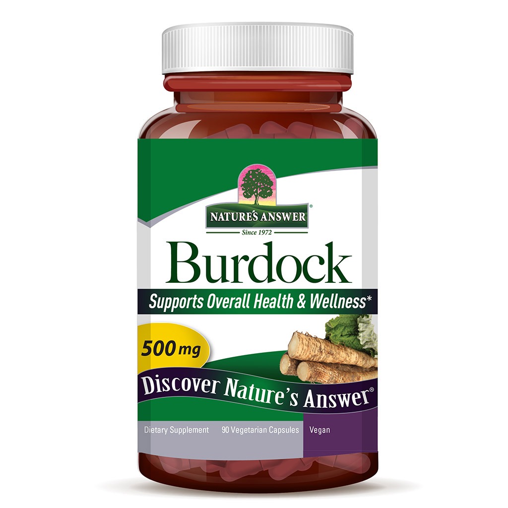 Nature's Answer Burdock Root 500 mg Vegetarian Capsules 90's