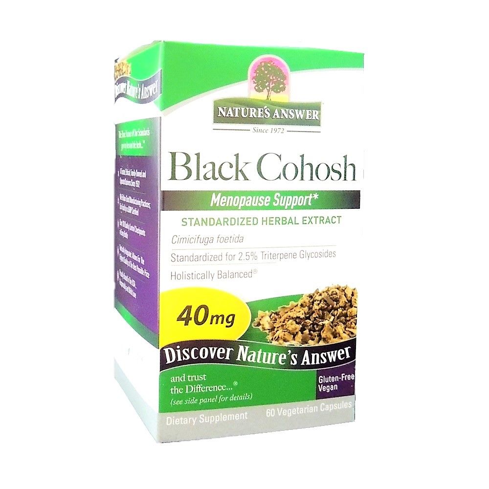 Nature's Answer Black Cohosh Root Extract Standardized 40 mg Vegetarian Capsules 60's