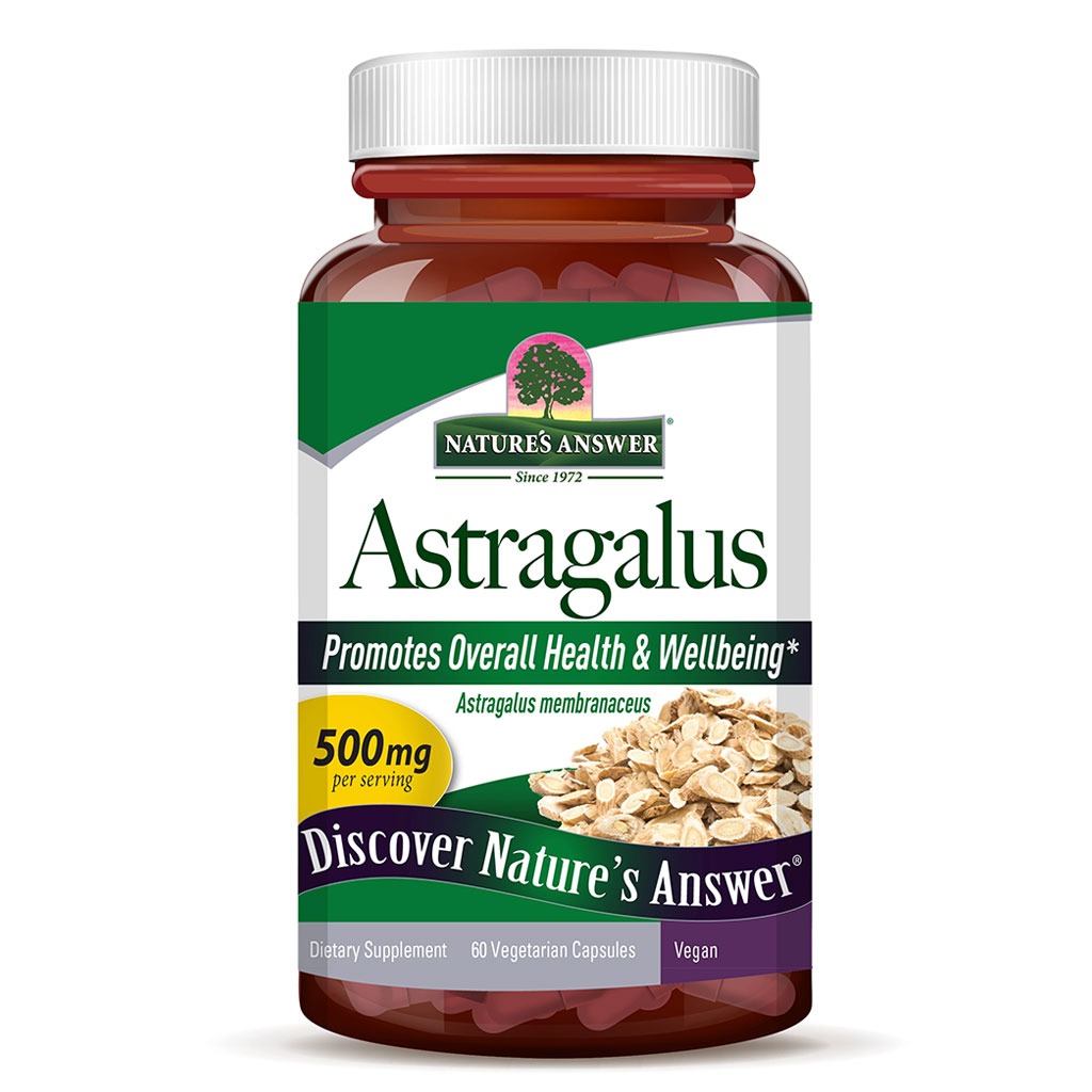 Nature's Answer Astragalus Root 500 mg Standardized Vegetarian Capsules 60's