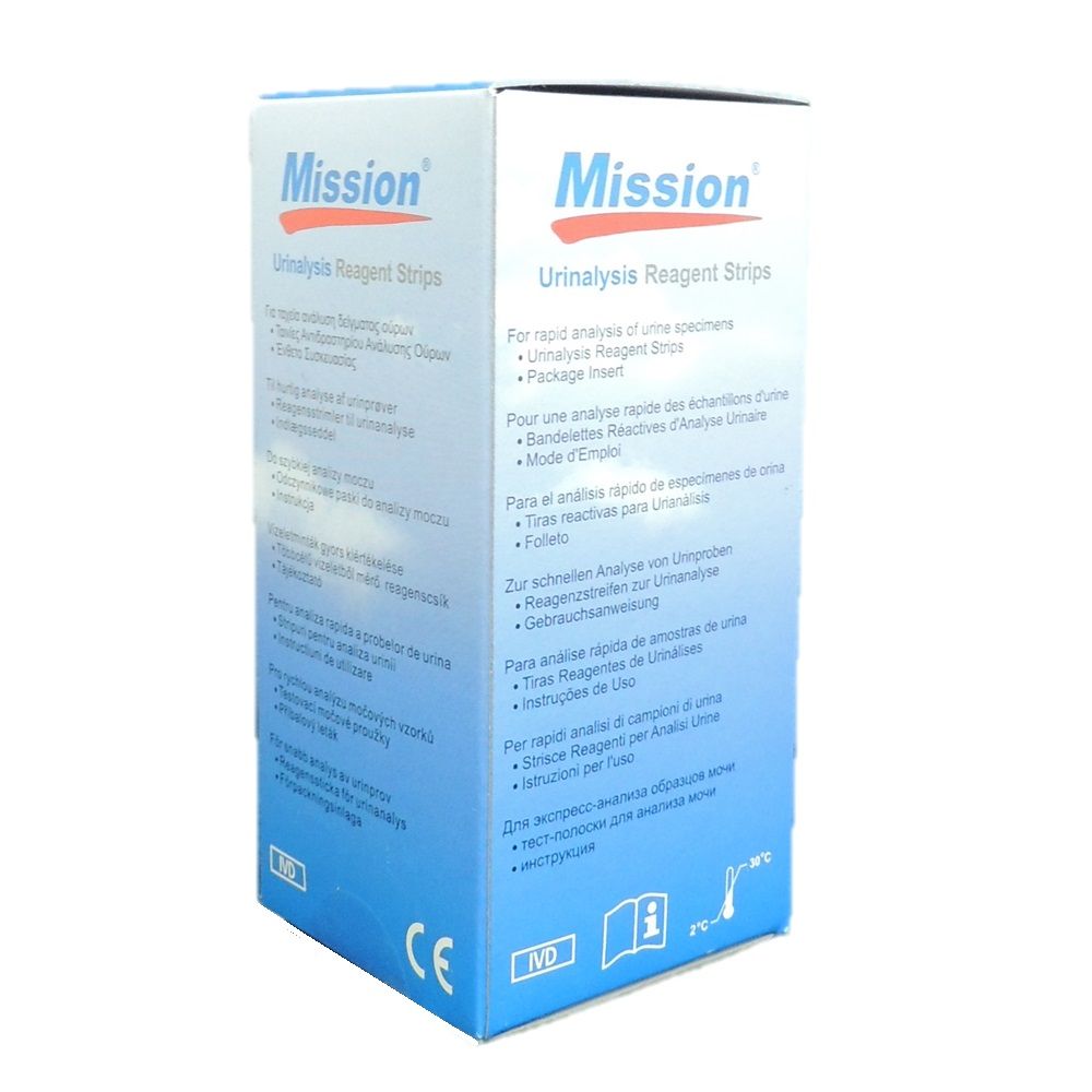 Mission Urinalysis Reagent Strips 100's