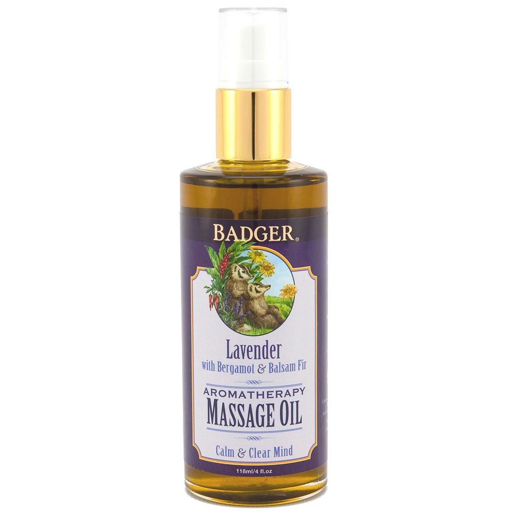 Badger Lavender Aromatherapy Massage Oil 118 mL, 4 fl.oz