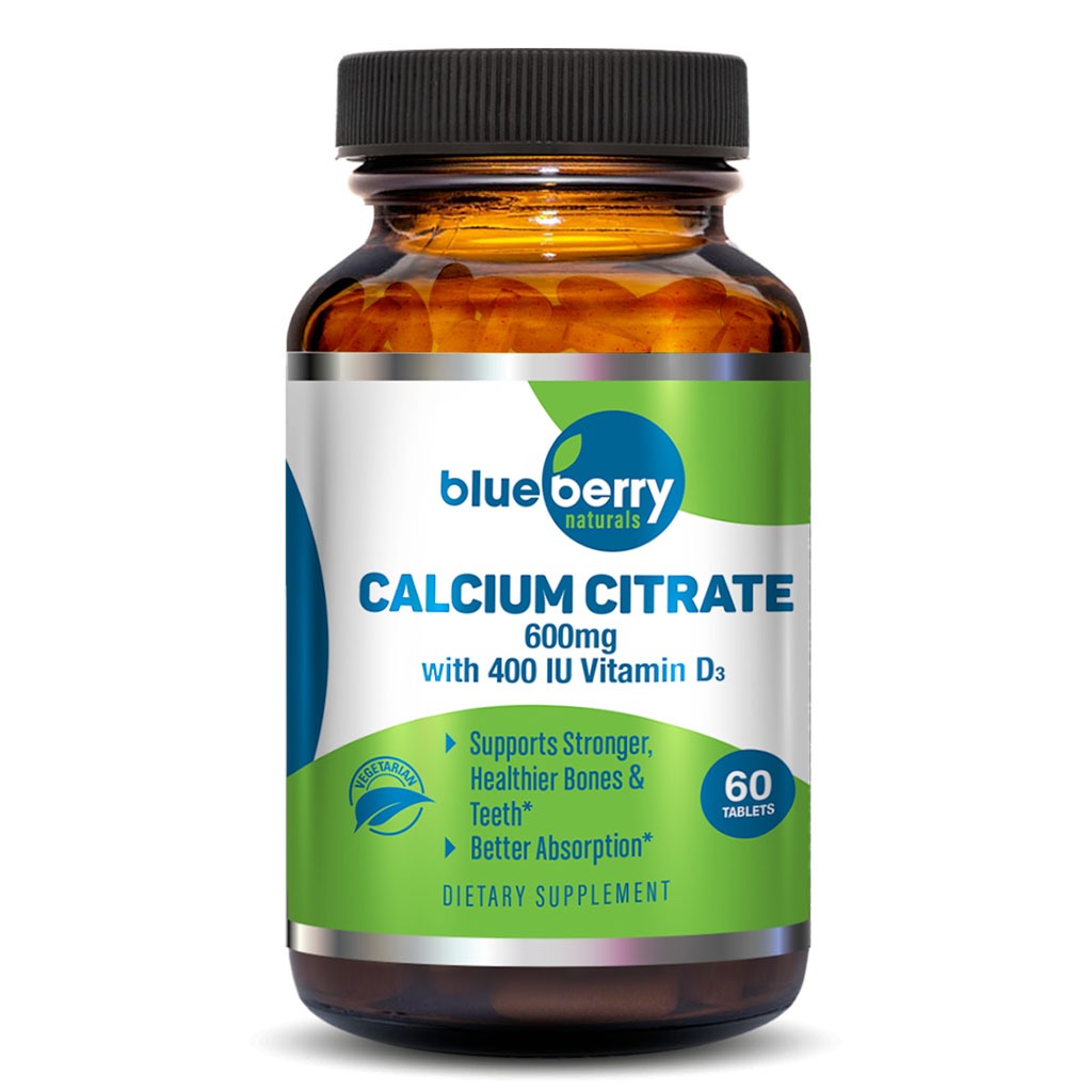 Blueberry Naturals Calcium Citrate 600 mg Tablets 60's B0234