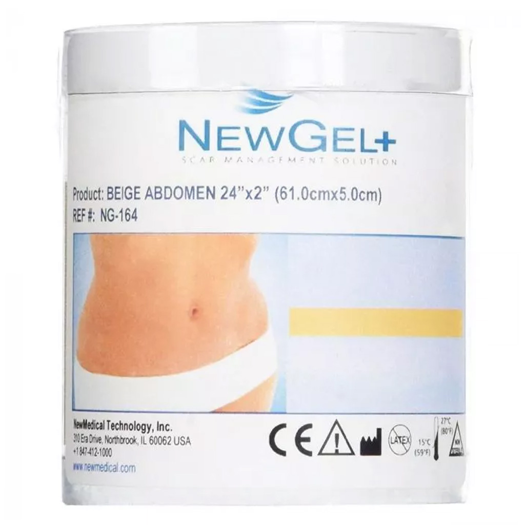 NewGel+ 24" x 2" Abdomen/Extremity Silicone Strip, Beige NG-164, Pack of 1's