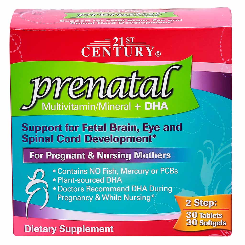 21st Century Prenatal Multivitamin/Mineral Tablets 30's + DHA Softgels 30's