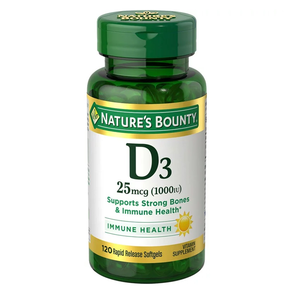 Nature's Bounty Vitamin D3 1000IU Softgels 120's