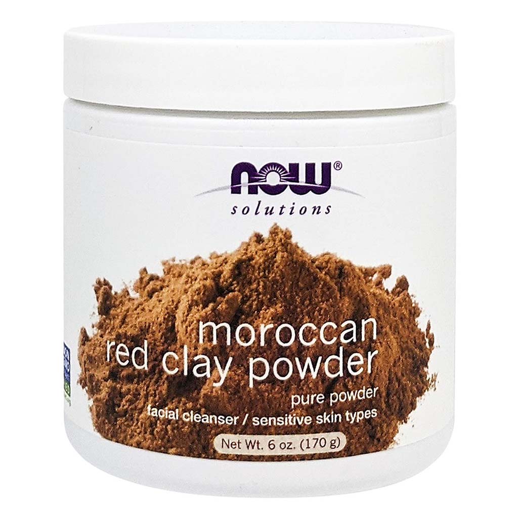 Now Solutions Moroccan Red Clay Facial Cleansing Powder For Sensitive Skin 170g