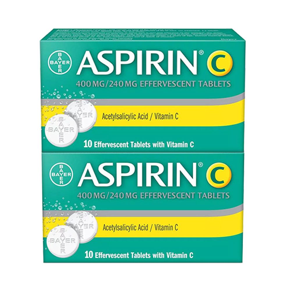 Aspirin C 400 mg/240 mg Effervescent Tablets 10's 1+1 PROMO