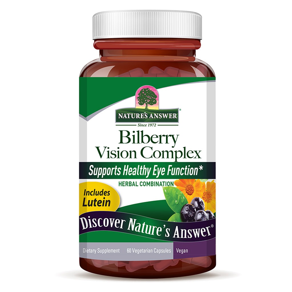 Natures Answer Bilberry Extract Vision Complex Vegetarian Capsules 60's