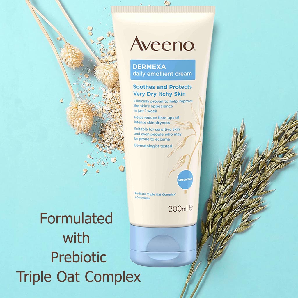 Aveeno Dermexa Daily Emollient Cream For very dry itchy skin 200 mL