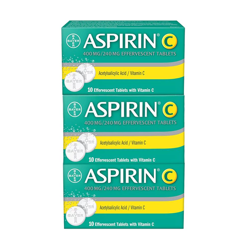Aspirin C 400 mg/240 mg Effervescent Tablets 10's 2+1 PROMO