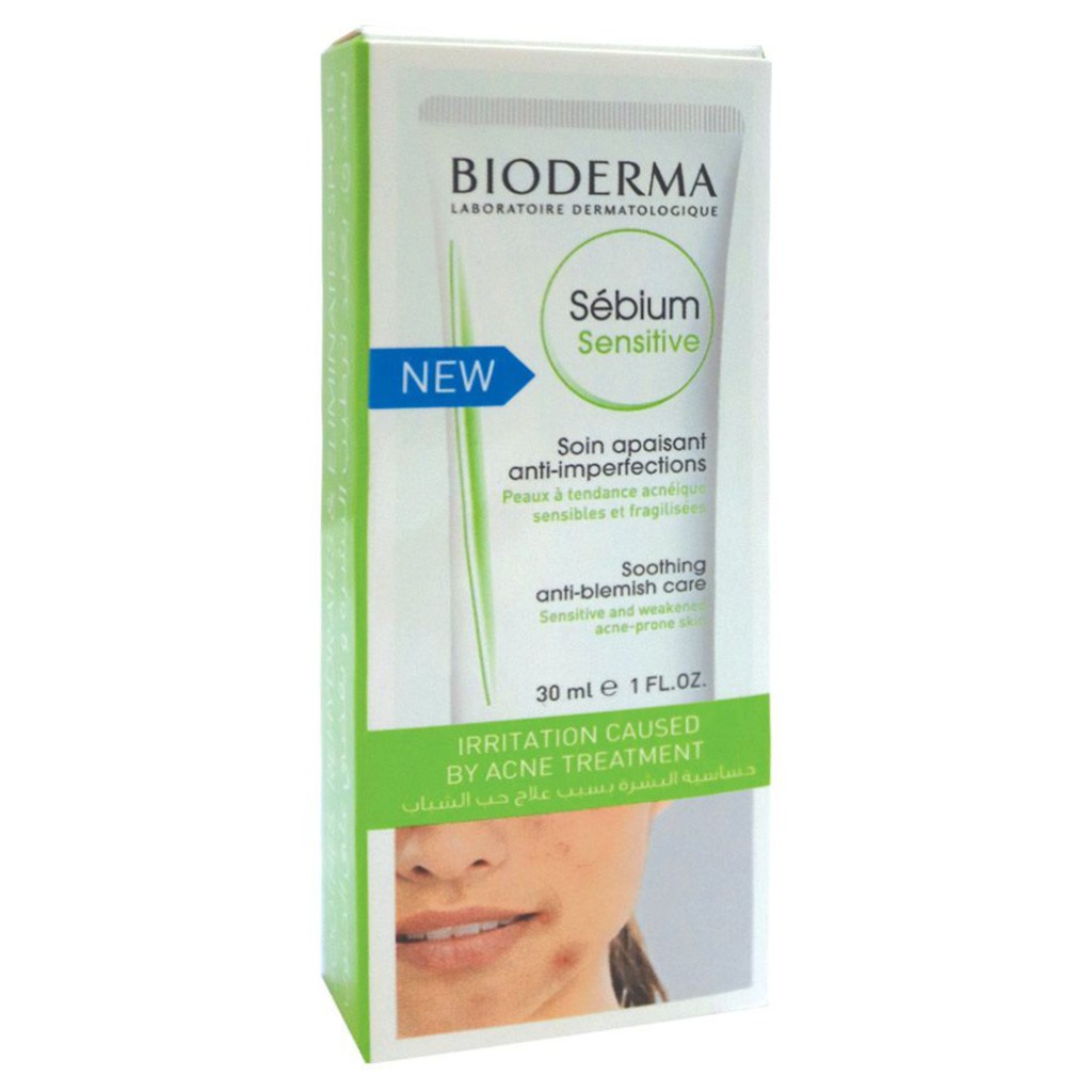 Bioderma Sebium Sensitive Soothing Anti-Blemish Care For Sensitive Acne-Prone Skin 30 mL