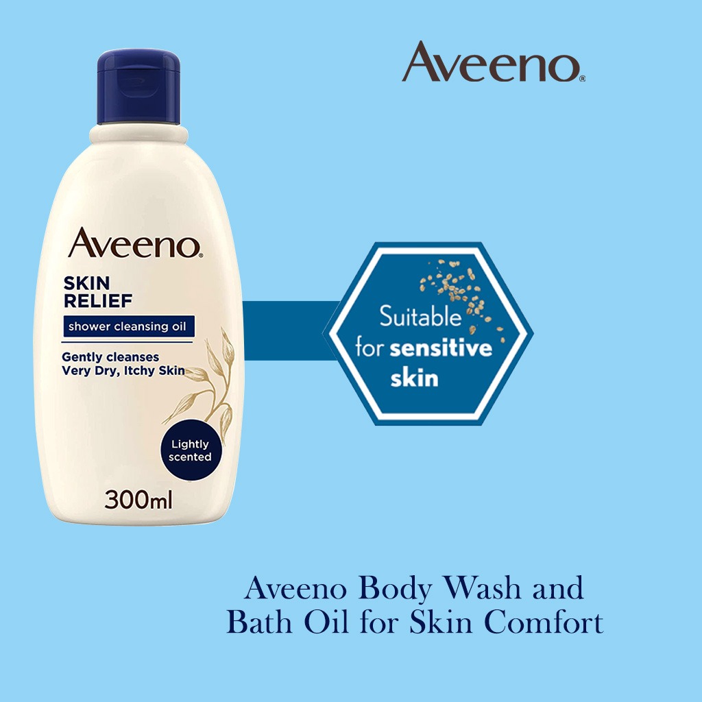 Aveeno Skin Relief Bath and Shower Cleansing Oil For Very dry, itchy skin 300 mL