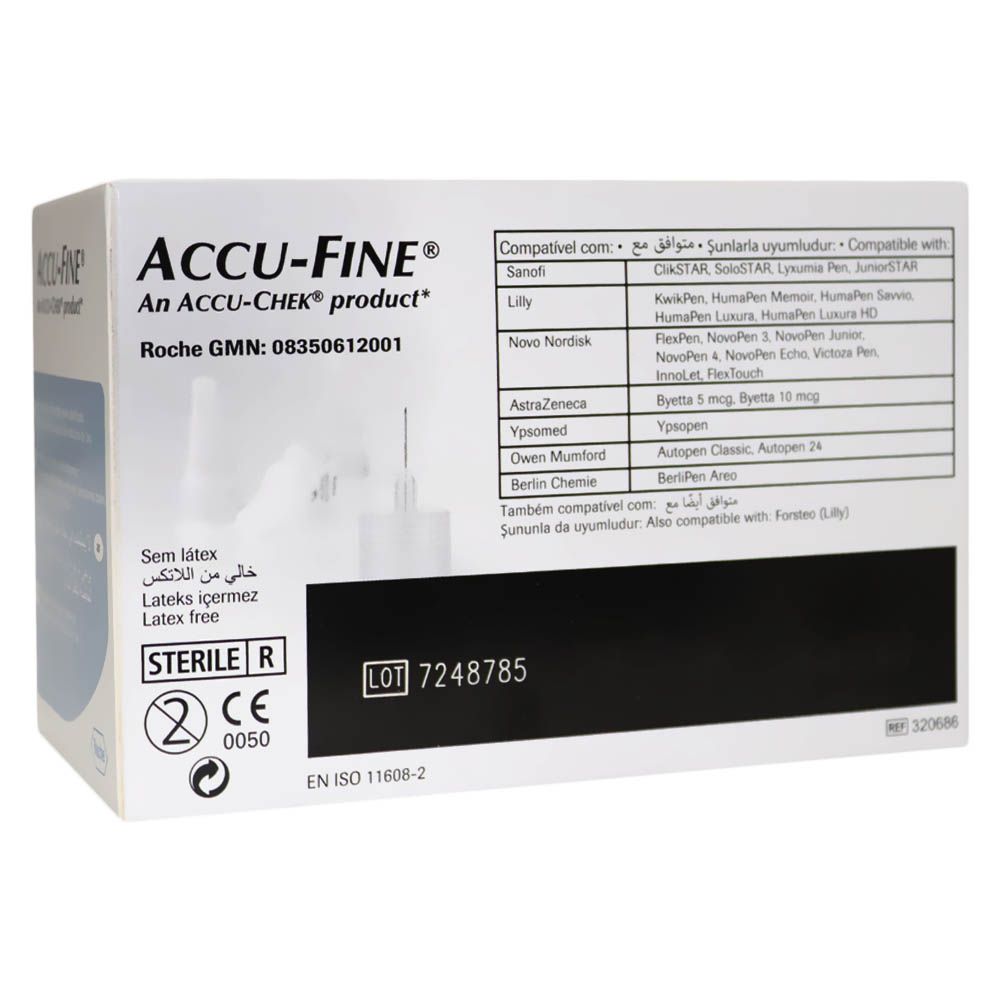 Accu-Fine Pen Needles 31 G x 8 mm 100's