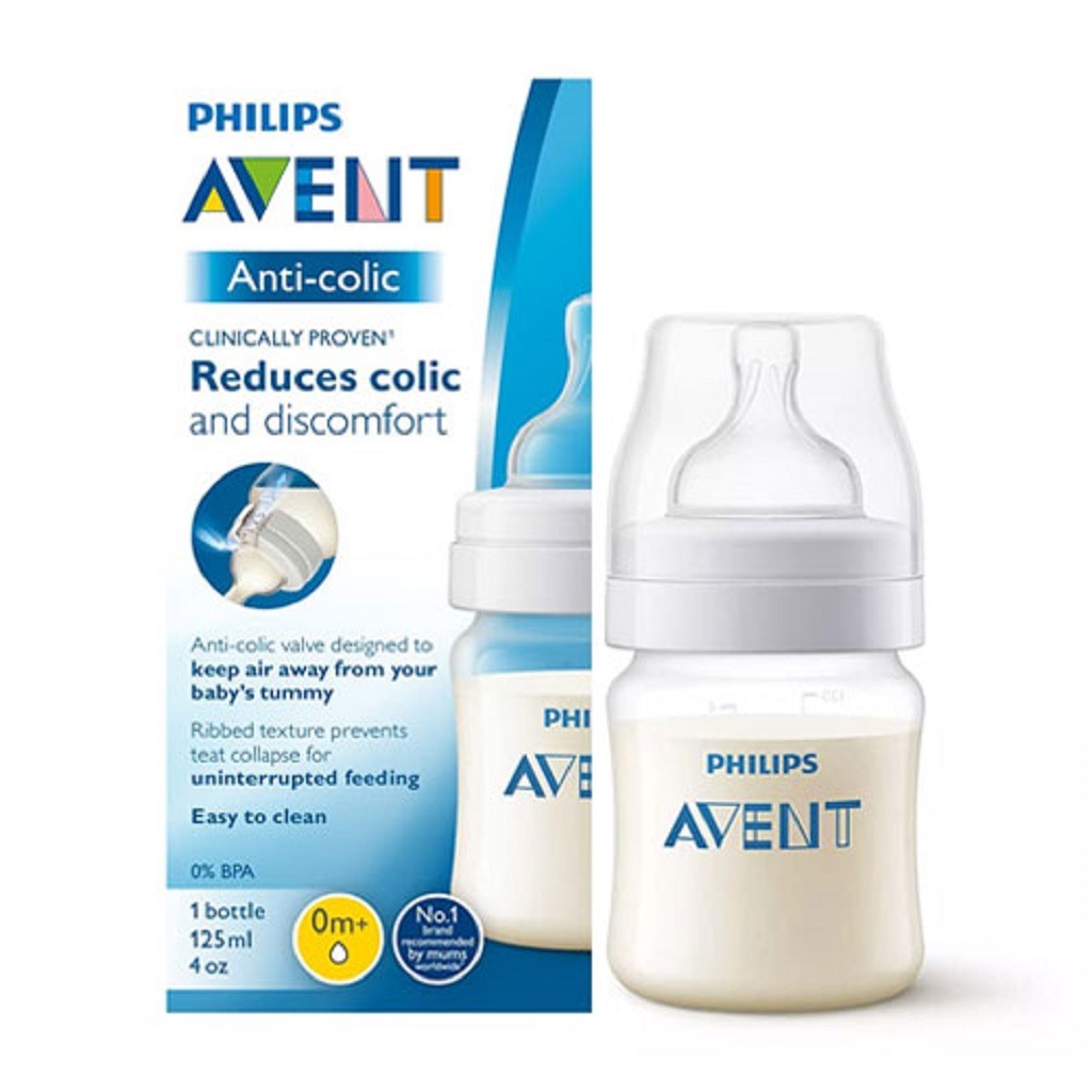 Philips Avent Anti-Colic Bottle 125 mL Without Air Free Vent SCF810/61