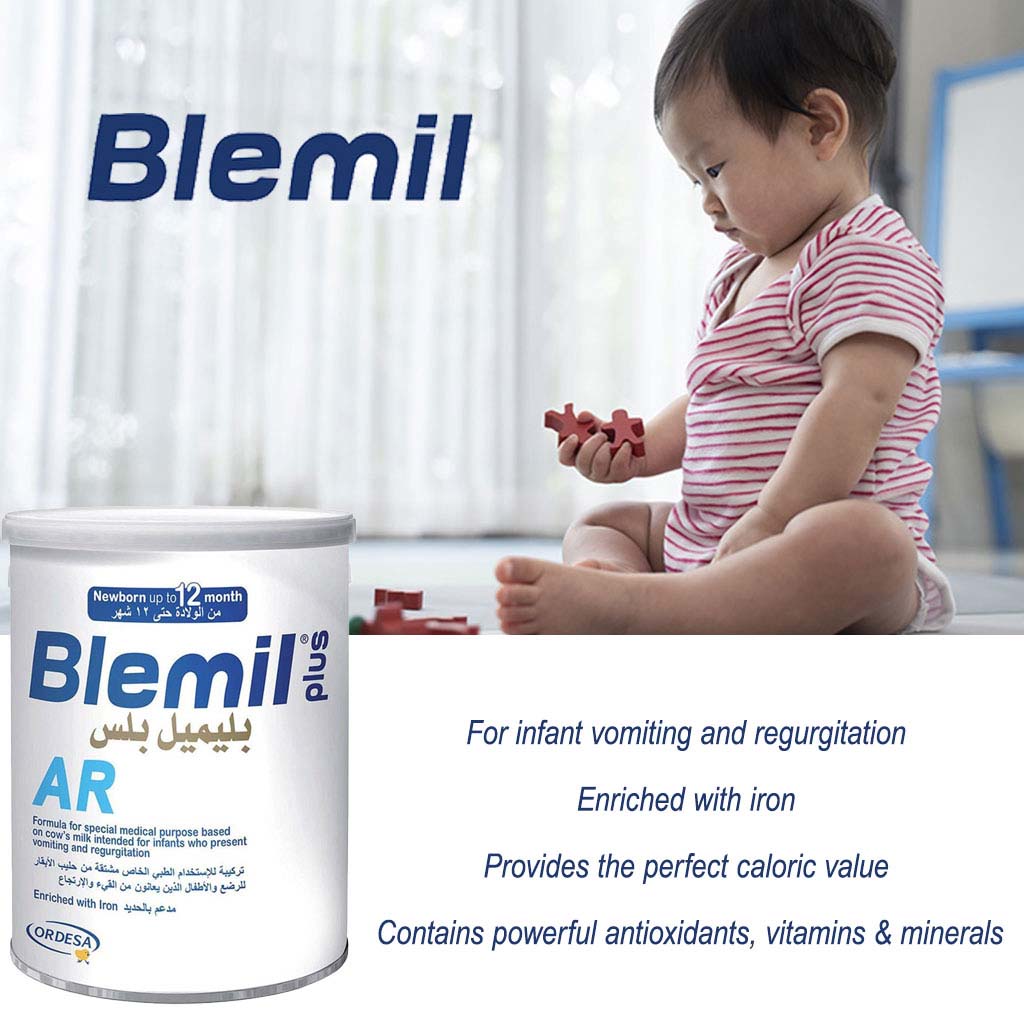 Blemil Plus AR, Anti-Regurgitation Infant Formula Milk Powder For 0-12 Months Baby 400g