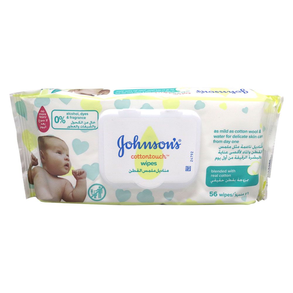 Johnson's Cottontouch Wipes 56's