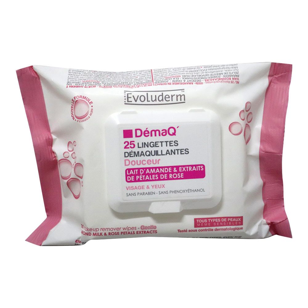 Evoluderm Make Up Remover Wipes For All Skin Types 25's 1627