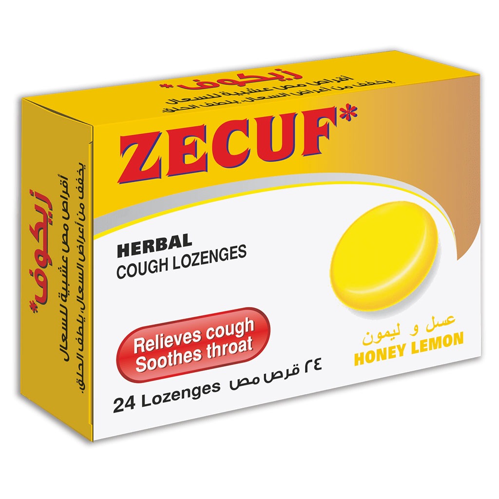 Zecuf Herbal Cough Honey Lemon Lozenges 24's