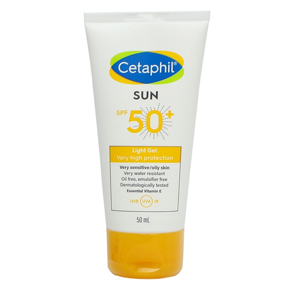 Cetaphil Sun SPF 50+ Very High Protection Light Gel, Moisturizer sunscreen For Face & Body of Men & Women With Very Sensitive/Oily Skin, Unscented, 50ml