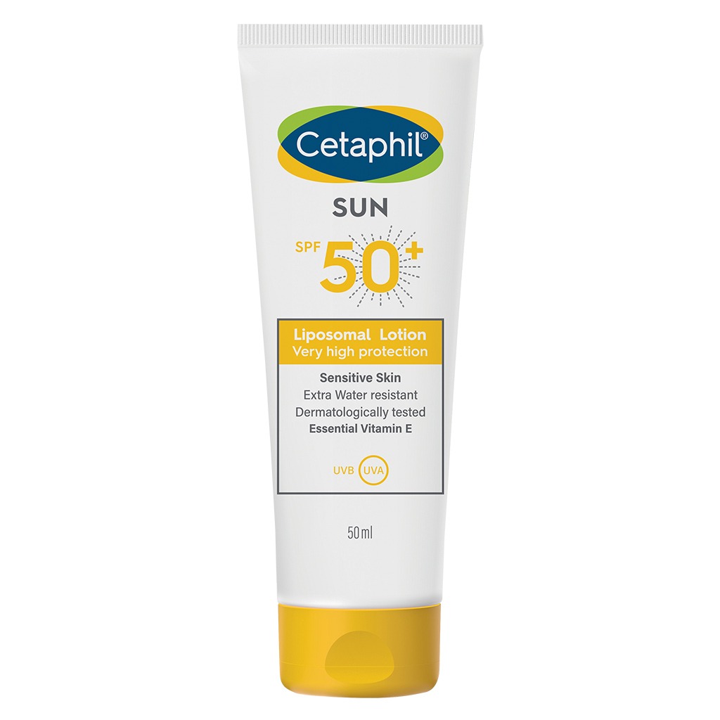 Cetaphil Sun Liposomal Lotion SPF 50+ Moisturizing Sunscreen For Face & Body With Sensitive Skin, Unscented, 50ml