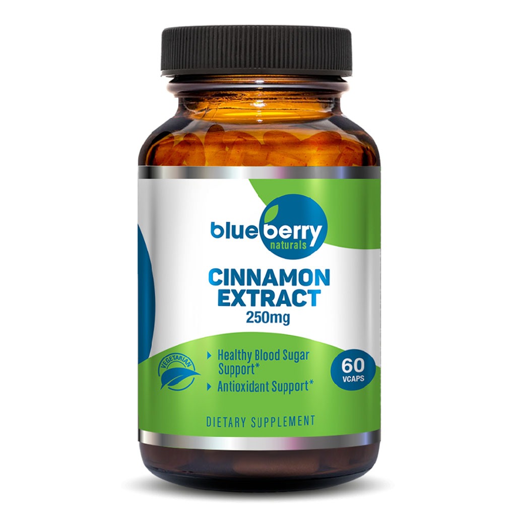 Blueberry Naturals Cinnamon Extract 250 mg Vegetarian Capsules 60's