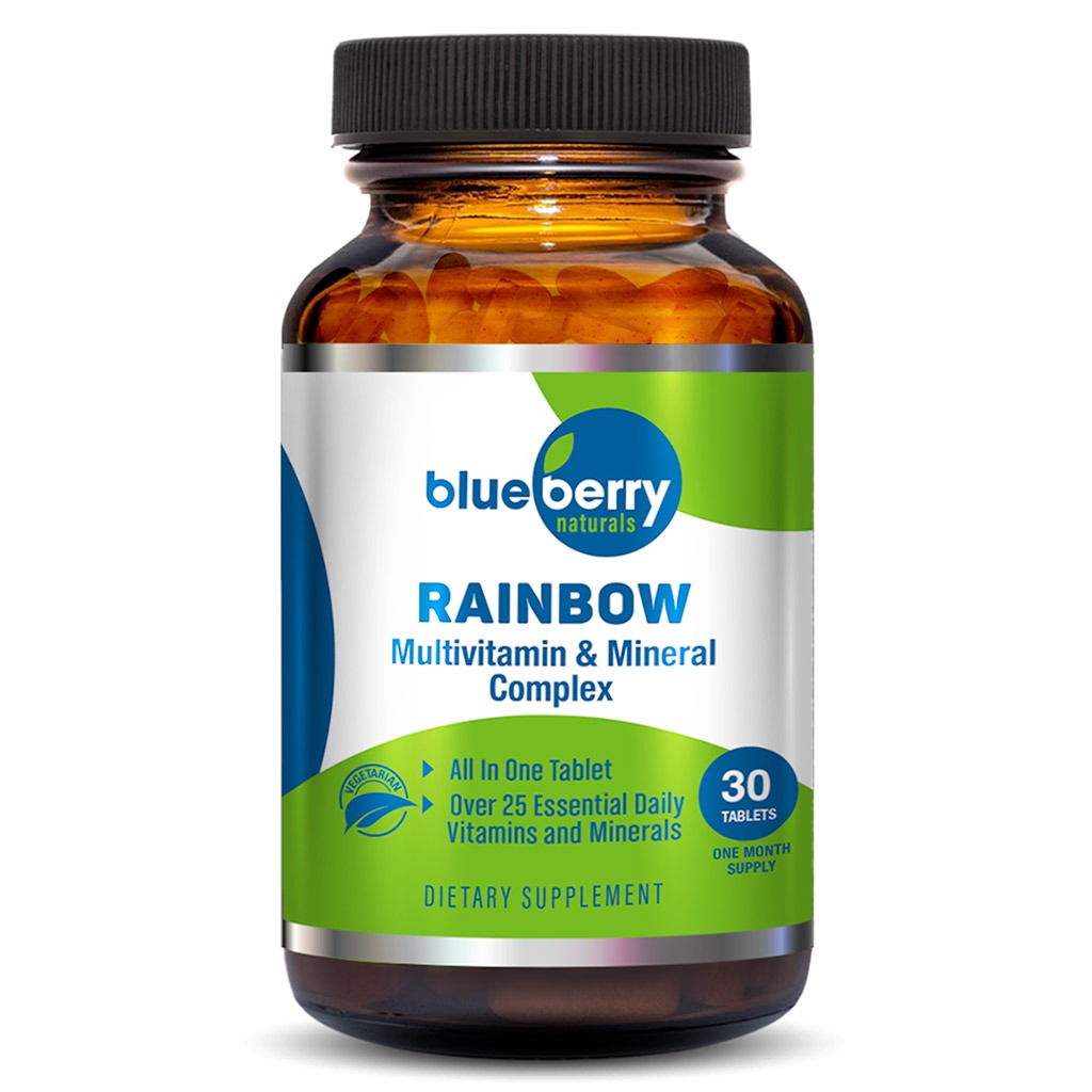 Blueberry Naturals Rainbow Multivitamin & Mineral Supplement Tablets For Adults, Pack of 30's
