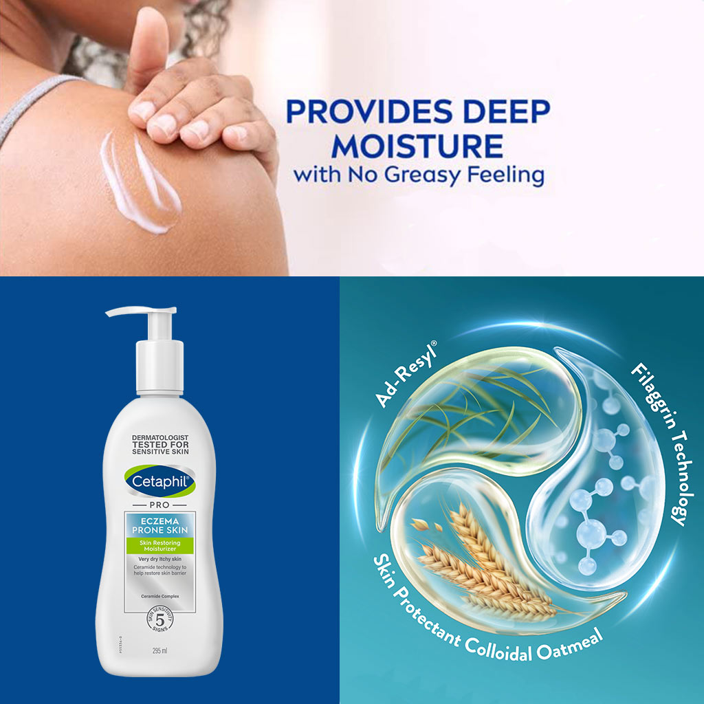 Cetaphil PRO Eczema Prone Skin Restoring Body Moisturizer For very dry, itchy Skin 295 mL