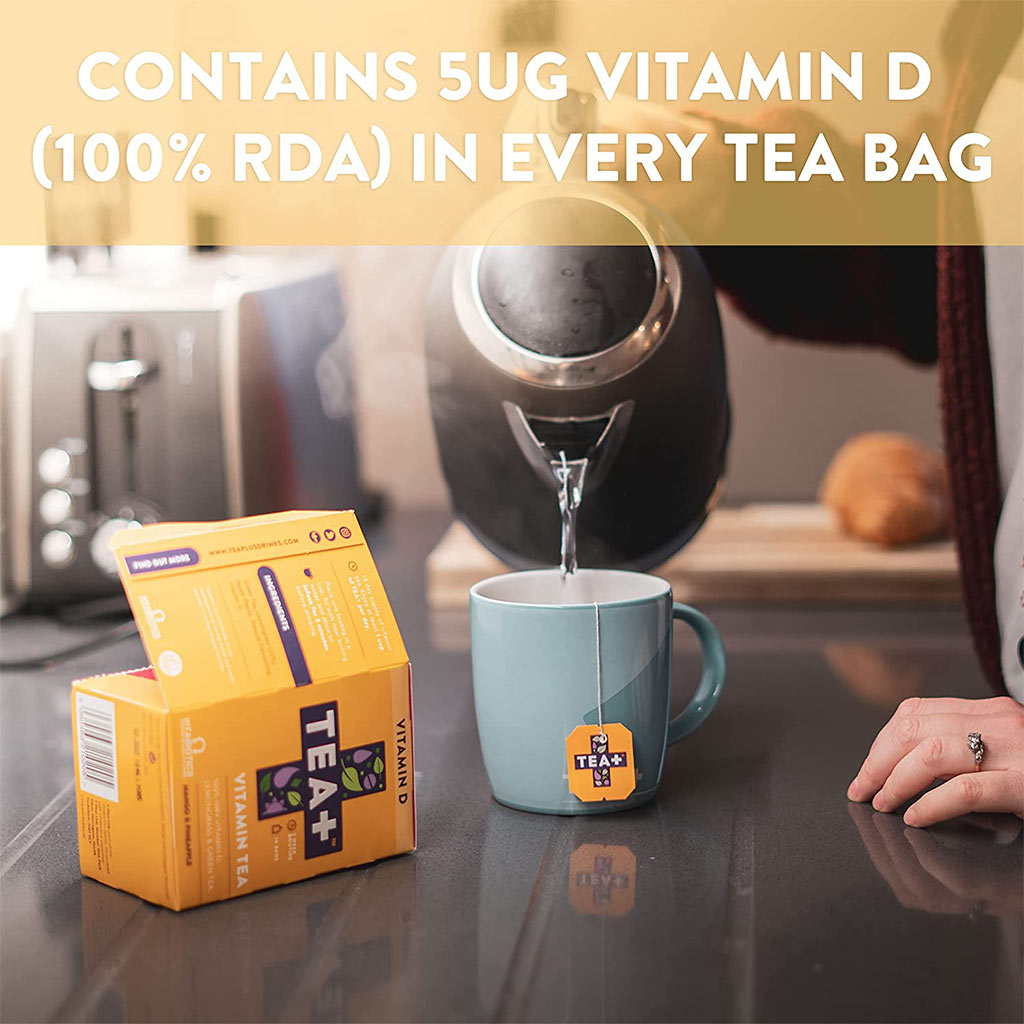 Vitabiotics Tea+ Vitamin D Vitamin Tea, Pack of 14's