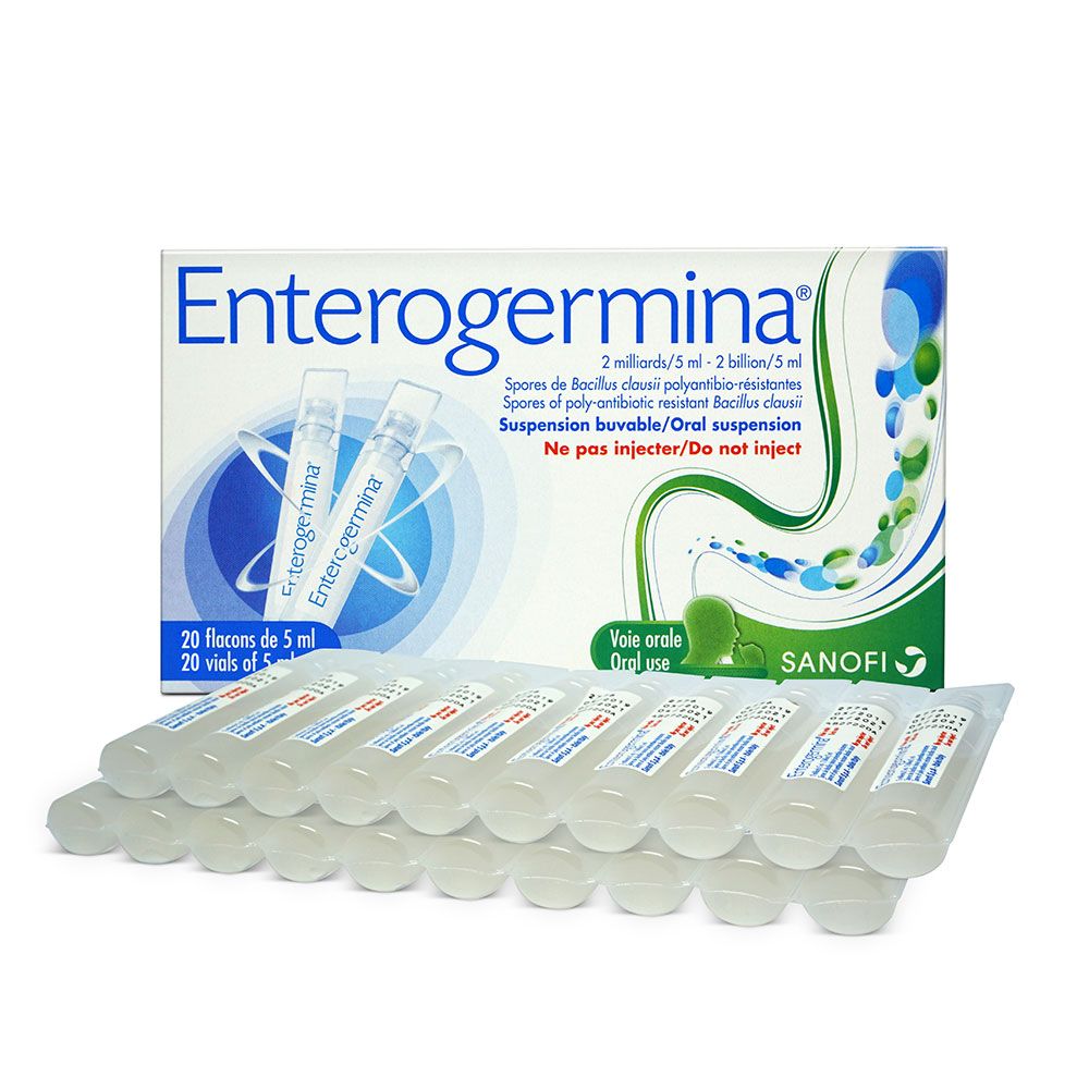 Enterogermina 2 Billion/5 mL Suspension Oral Vials 20's