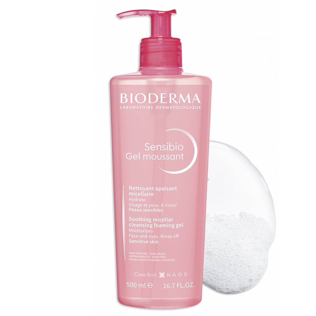 Bioderma Sensibio Soothing Micellar Cleansing Foaming Gel For Sensitive Skin 500 mL