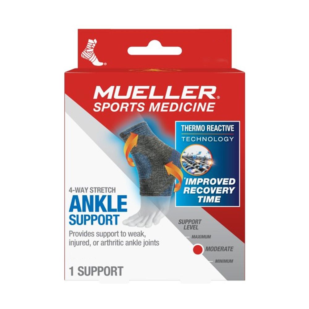 Mueller 4-Way Stretch Knit Ankle Support MD/LG 64129