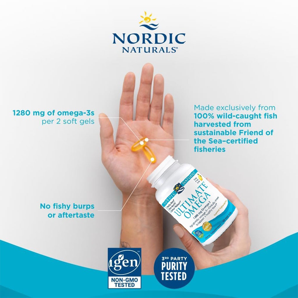 Nordic Naturals Ultimate Omega 3 1280 mg Softgels 60's