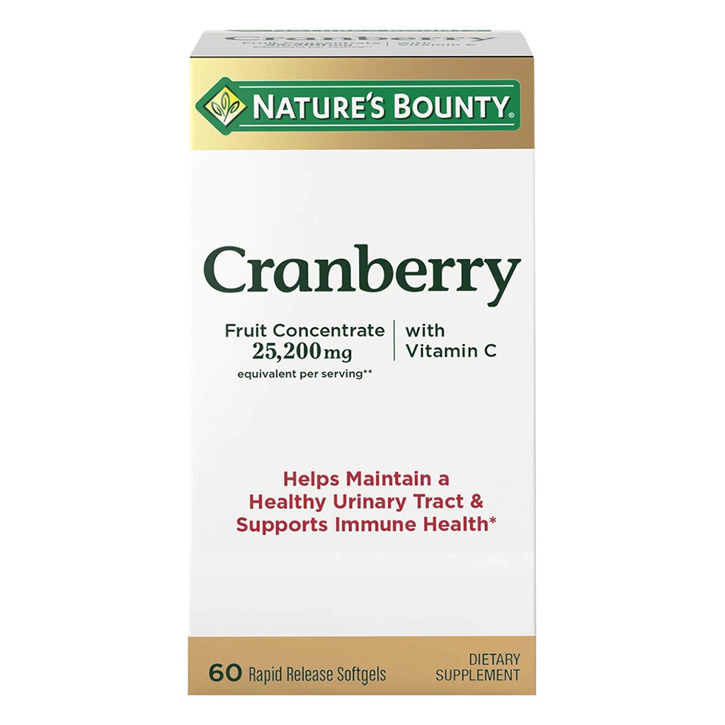 Nature's Bounty Cranberry 25,200 mg with Vitamin C Softgels 60's