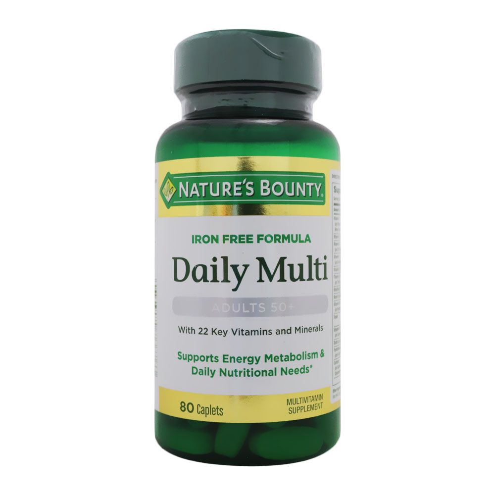 Nature's Bounty Iron Free Daily Multi Adults 50+ Caplets 80's