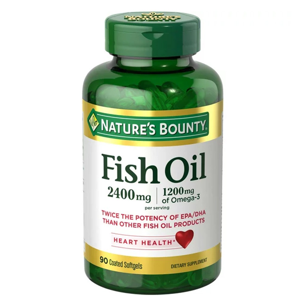 Nature's Bounty Odorless Fish Oil 2400 mg Softgels 90's