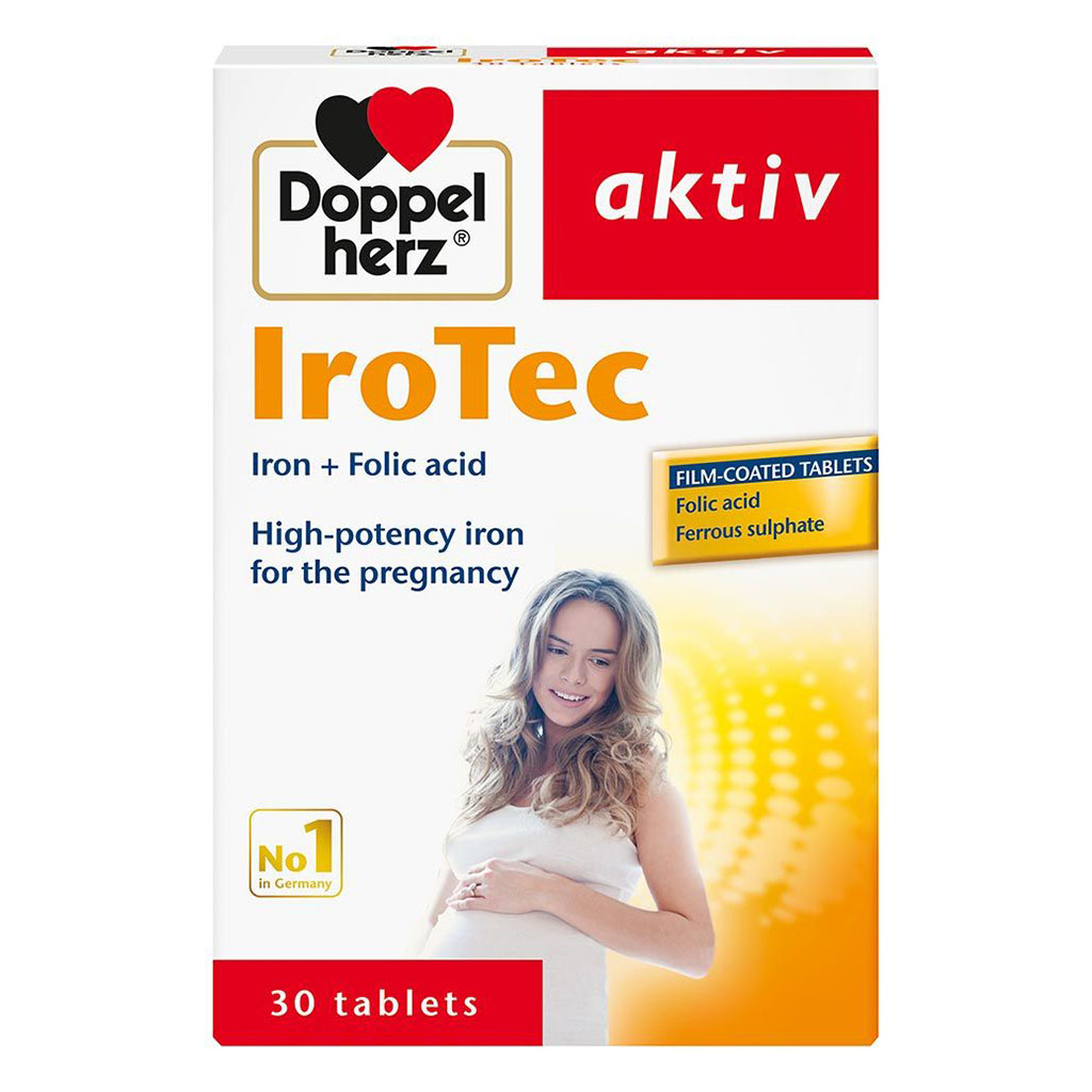 Doppelherz aktiv IroTec Iron + Folic Acid Tablets 30's