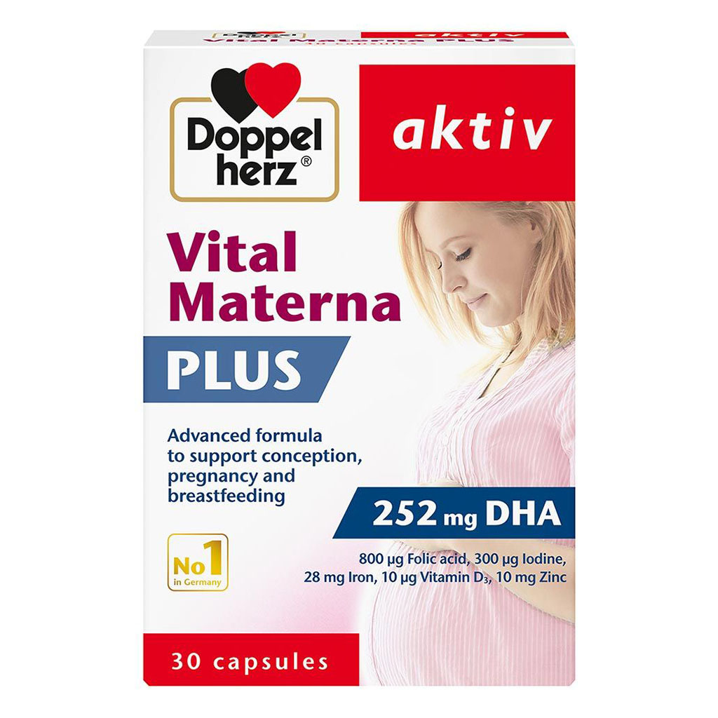 Doppelherz aktiv Vital Materna Plus Capsules For Conception, Pregnancy & Breastfeeding Support, Pack of 30's