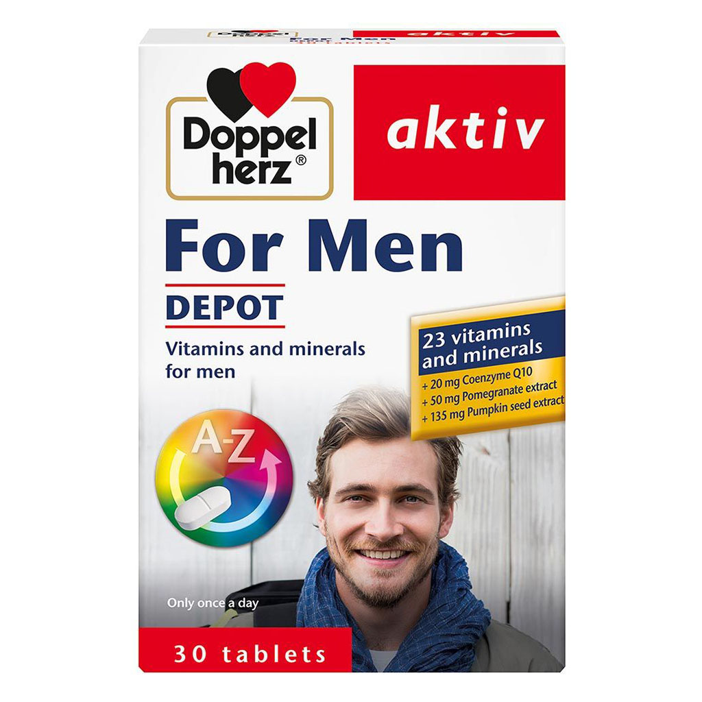 Doppelherz aktiv Vitamins & Minerals Depot Tablets For Men, Pack of 30's