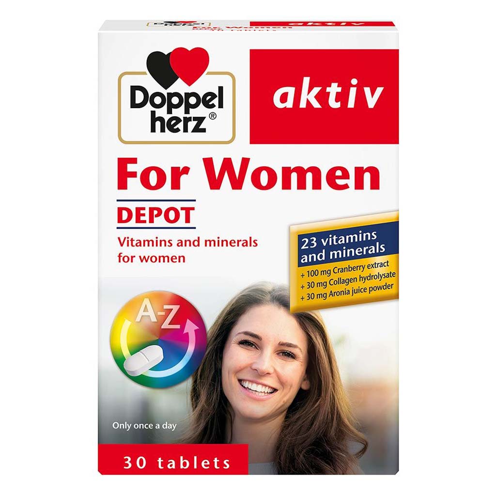 Doppelherz aktiv Vitamins & Minerals Depot Tablets For Women, Pack of 30's