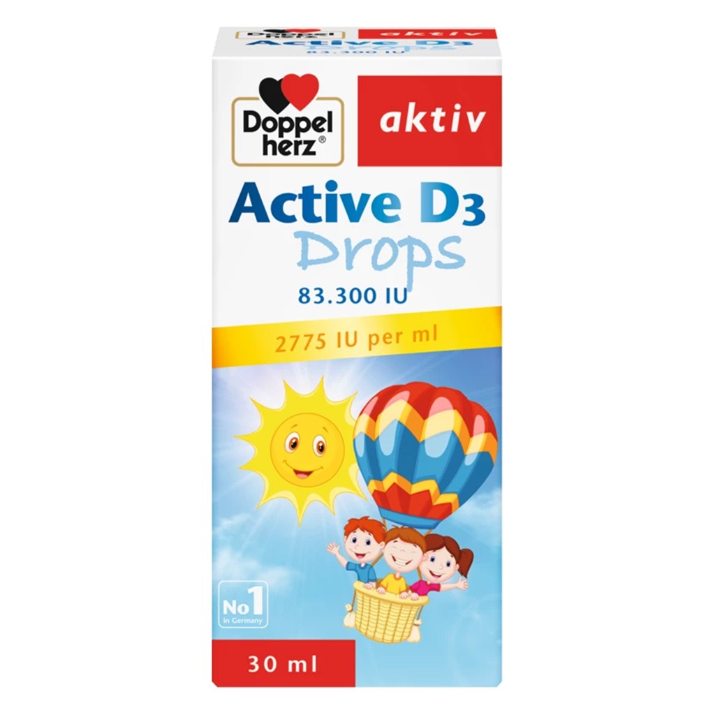 Doppelherz Active D3 Vitamin-D Drops For Children's Healthy Bones & Teeth 30ml