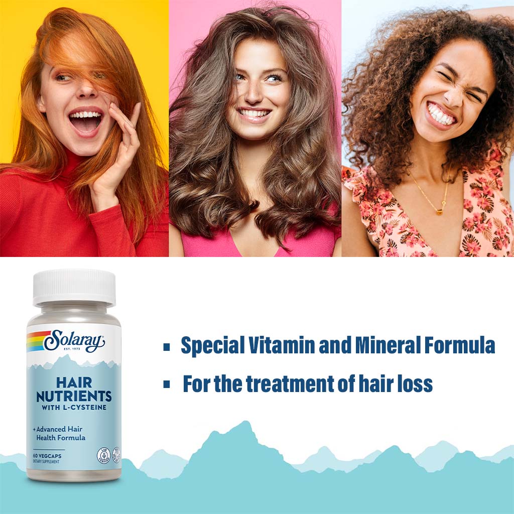Solaray Hair Nutrients Advanced Hair Health Formula VegCaps 60's