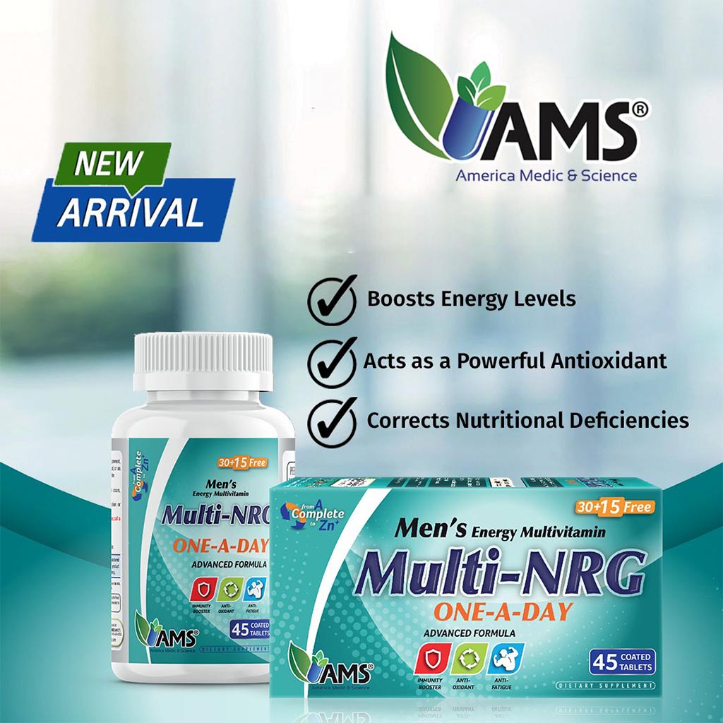 AMS Multi-NRG Men's Energy Multivitamin Coated Tablets 45's