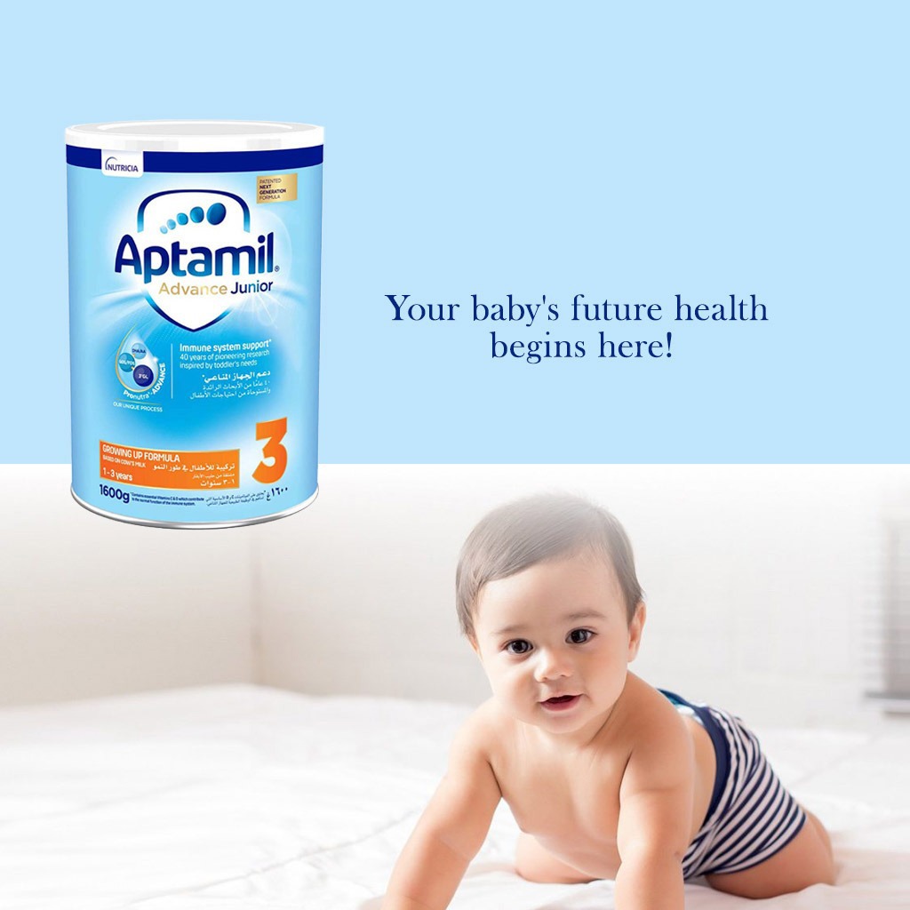 Aptamil Advance Junior 3 Next Generation Growing Up Milk Formula For 1-3 Year Toddler 1600g