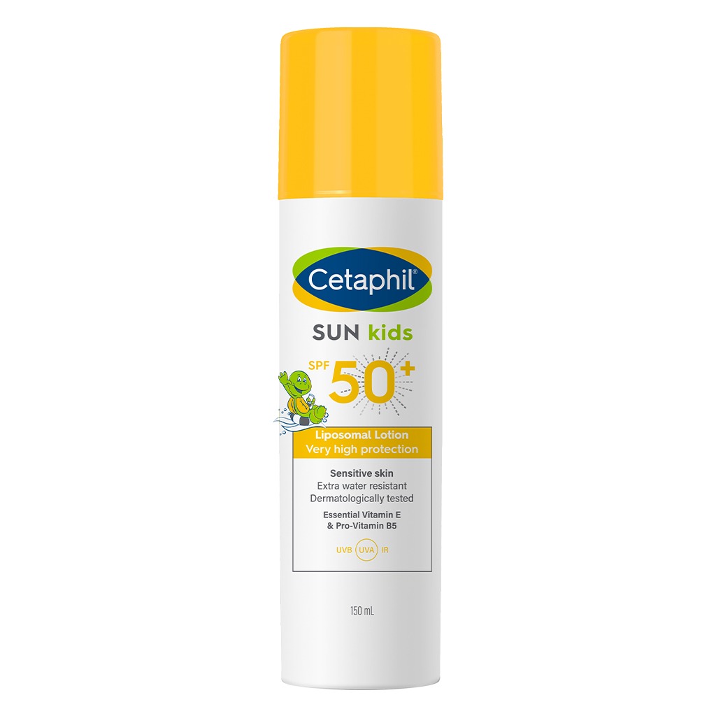 Cetaphil Sun Kids Liposomal Lotion With SPF 50+, Face & Body Moisturizer Sunscreen for Sensitive Skin, Unscented, 150ml