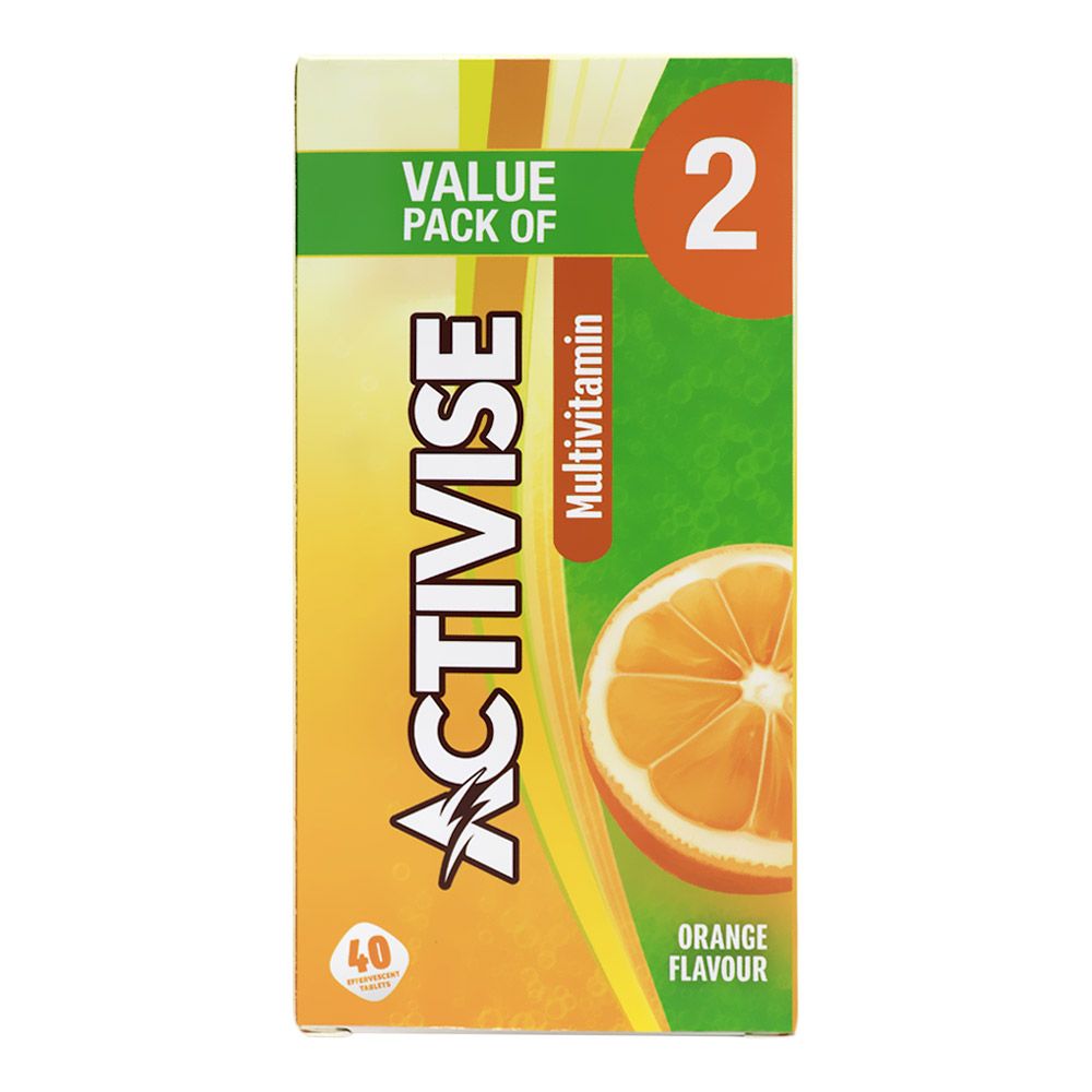 Activise Multivitamins Effervescent Tablets, Orange Flavor, 20's 1+1 PROMO Pack
