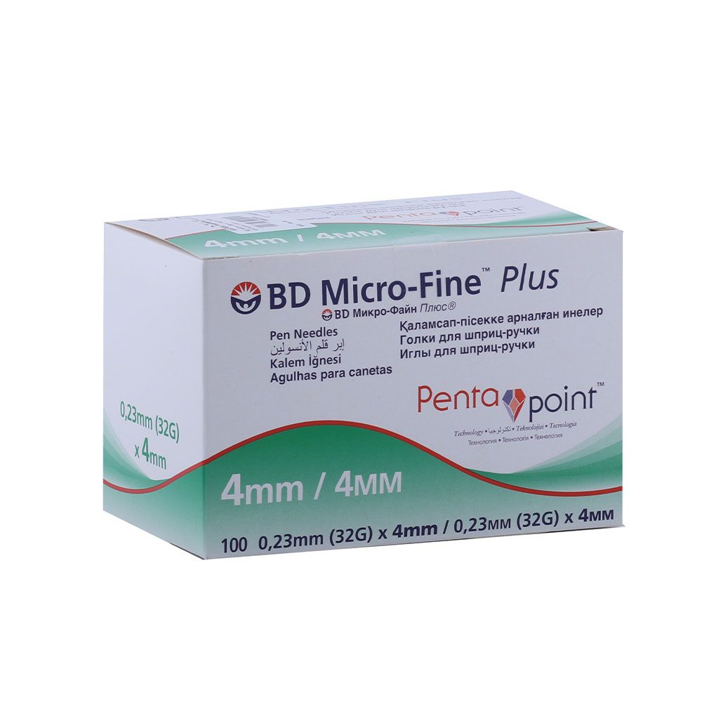 BD Micro-Fine Plus Penta Point 0.23 x 4 mm 100's