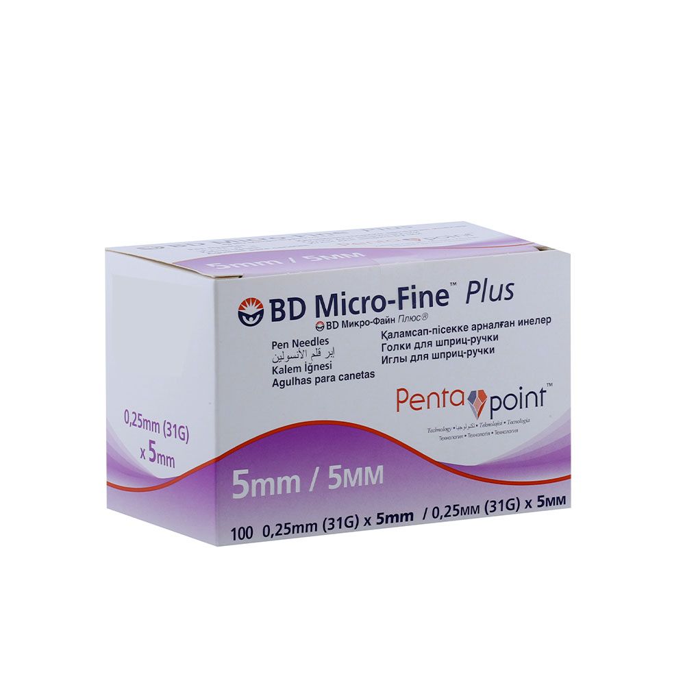 BD Micro-Fine Plus Penta Point 0.25 x 5 mm 100's
